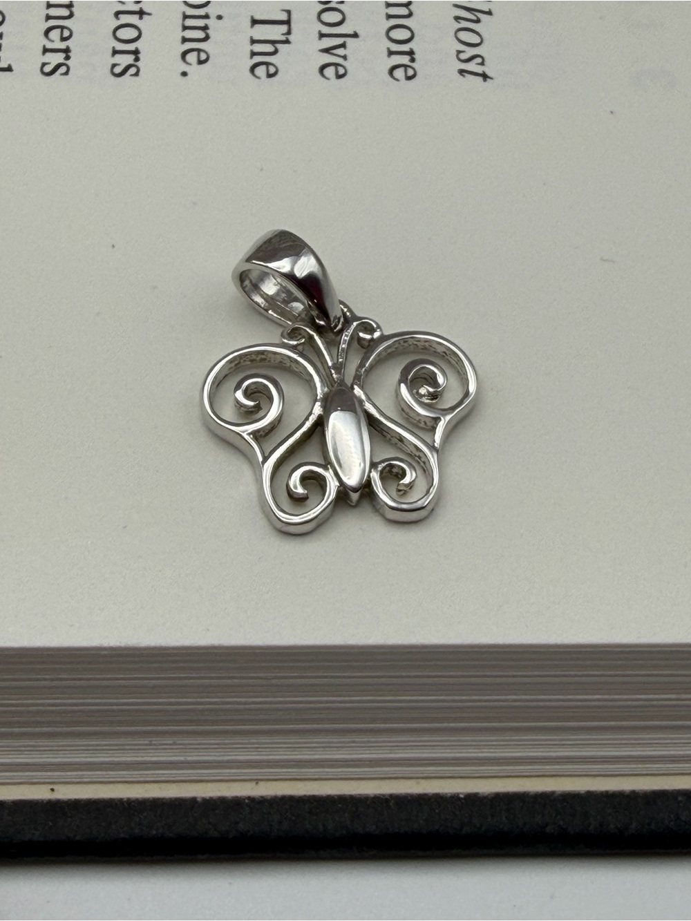 .925 Sterling Silver Butterfly Pendant - Silver NWOT